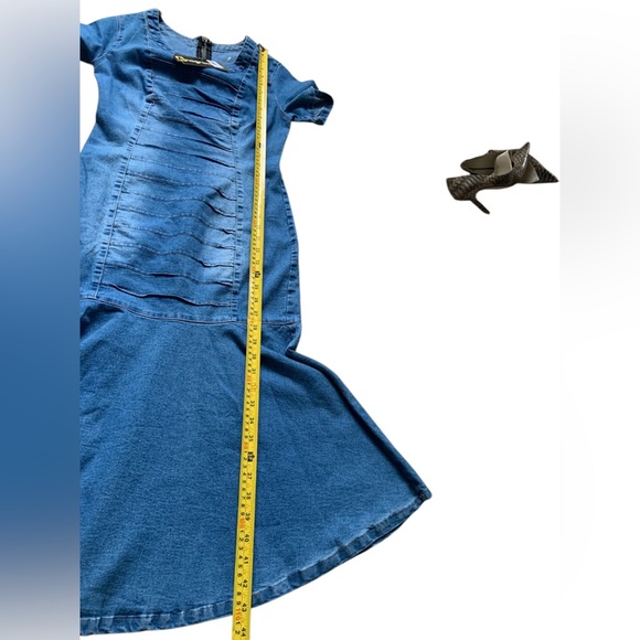 Stylish Blue Denim Dress - Picture 14 of 14
